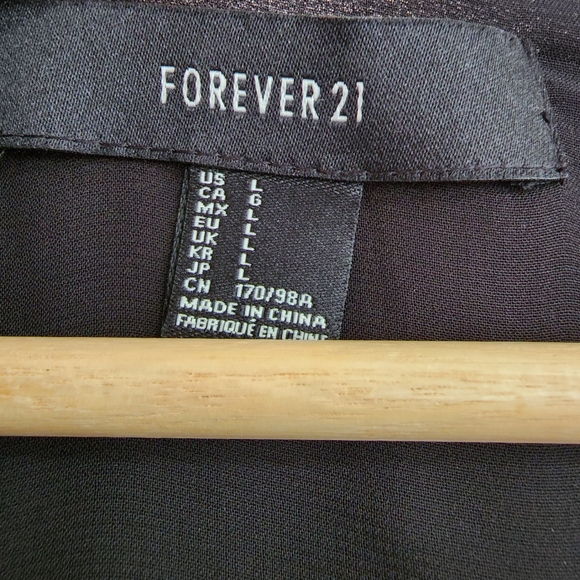 Forever 21 Black Embroidered Floral Kimono Large - Picture 4 of 8